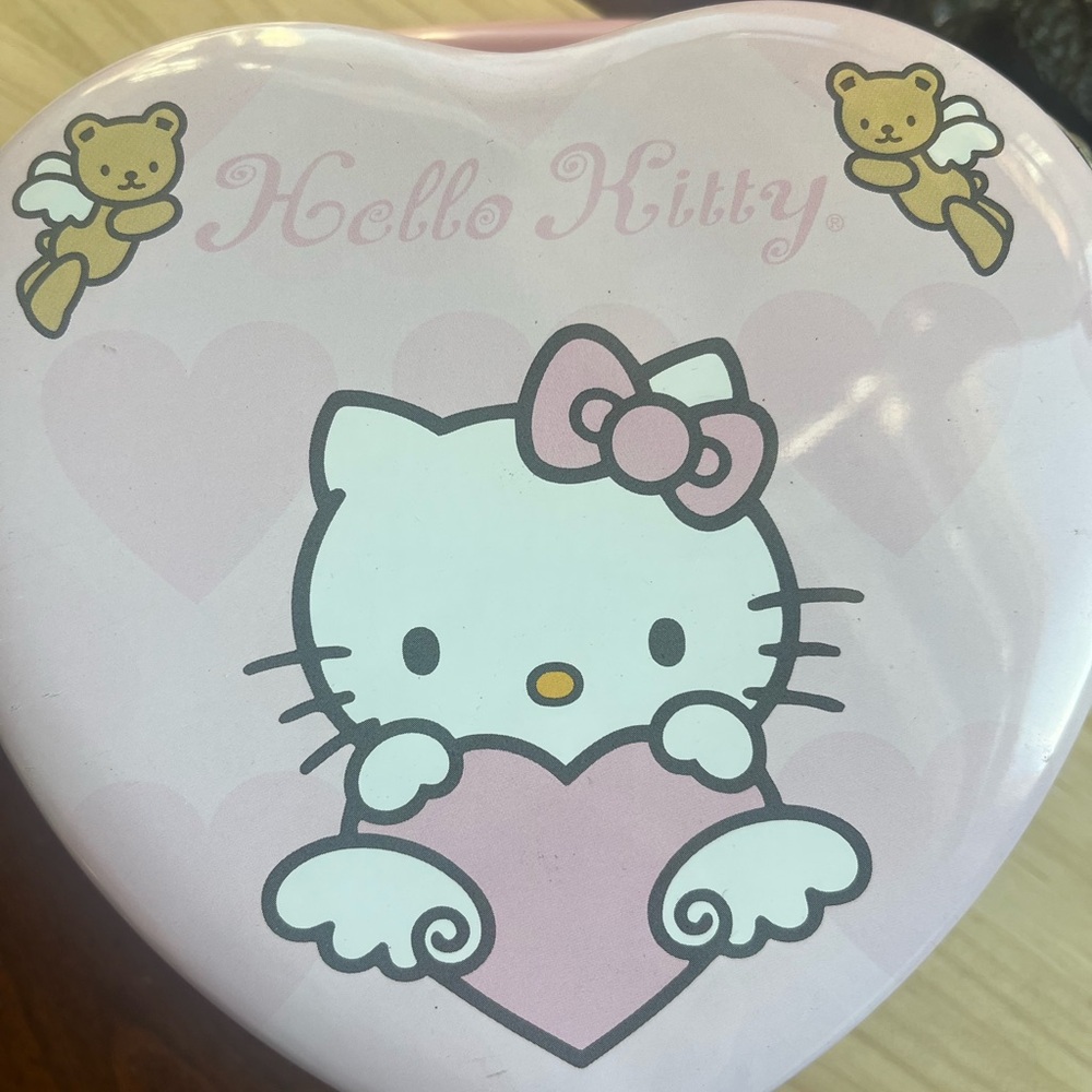 Sanrio Hello Kitty Pink Heart Tin